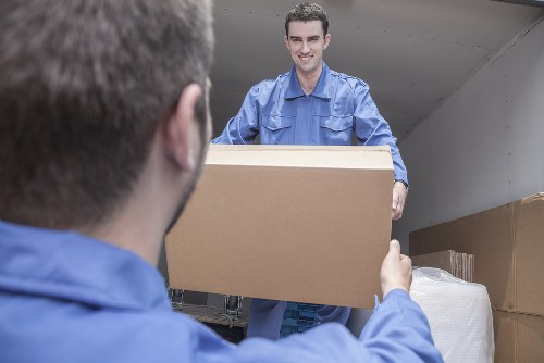 Removals team planning a move in Mordenpark